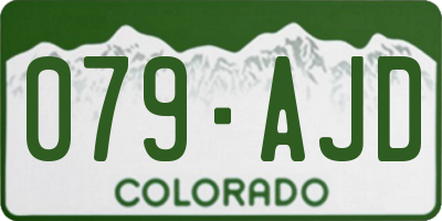 CO license plate 079AJD