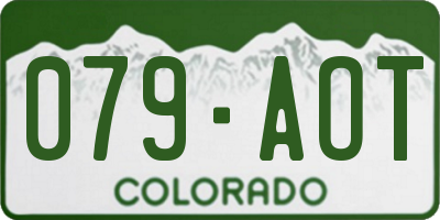 CO license plate 079AOT
