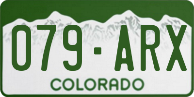 CO license plate 079ARX
