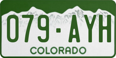 CO license plate 079AYH