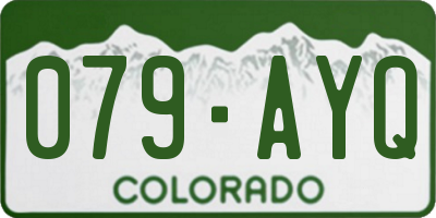 CO license plate 079AYQ