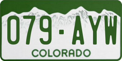 CO license plate 079AYW