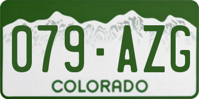 CO license plate 079AZG