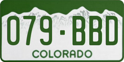 CO license plate 079BBD