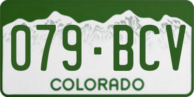 CO license plate 079BCV