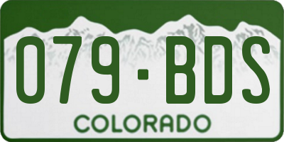 CO license plate 079BDS