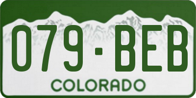 CO license plate 079BEB
