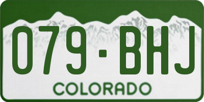 CO license plate 079BHJ
