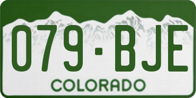 CO license plate 079BJE