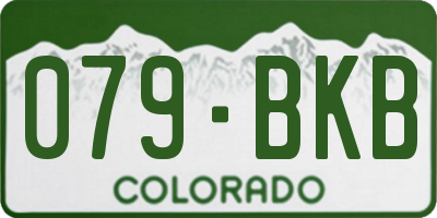 CO license plate 079BKB