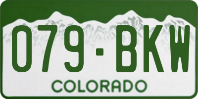 CO license plate 079BKW