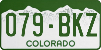 CO license plate 079BKZ