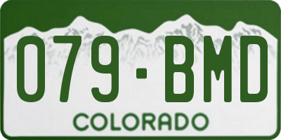 CO license plate 079BMD
