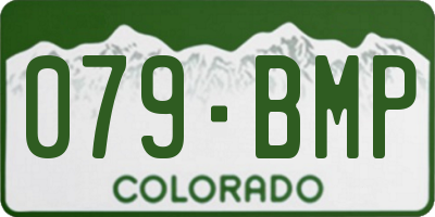 CO license plate 079BMP