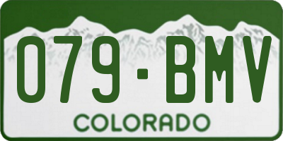 CO license plate 079BMV