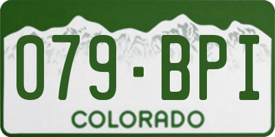 CO license plate 079BPI