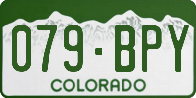 CO license plate 079BPY