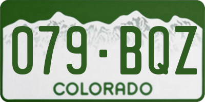 CO license plate 079BQZ