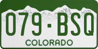 CO license plate 079BSQ