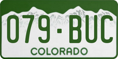 CO license plate 079BUC