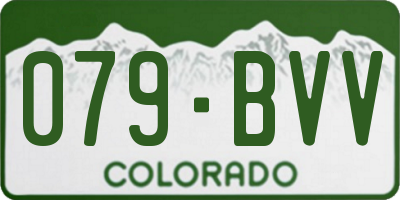 CO license plate 079BVV
