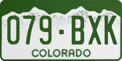 CO license plate 079BXK