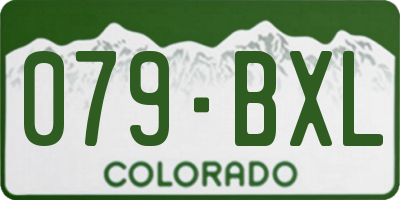 CO license plate 079BXL