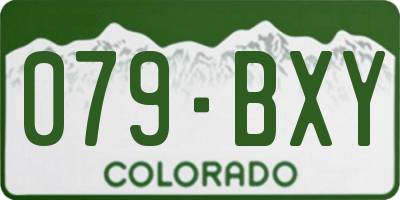 CO license plate 079BXY