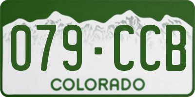 CO license plate 079CCB