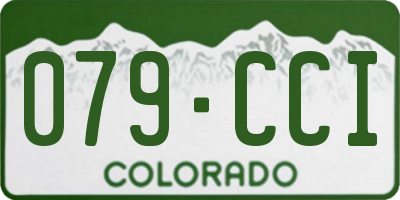 CO license plate 079CCI