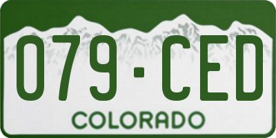CO license plate 079CED