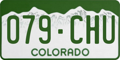 CO license plate 079CHU