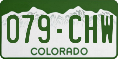 CO license plate 079CHW