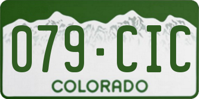 CO license plate 079CIC
