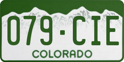 CO license plate 079CIE