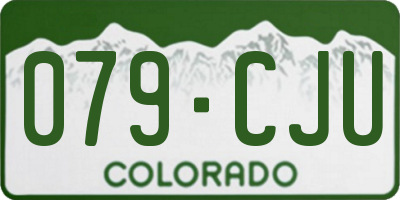 CO license plate 079CJU