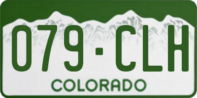 CO license plate 079CLH