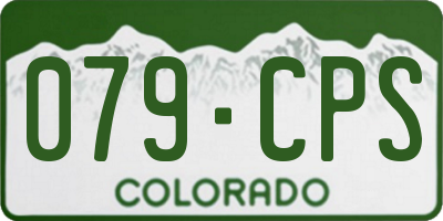 CO license plate 079CPS