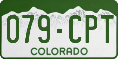 CO license plate 079CPT