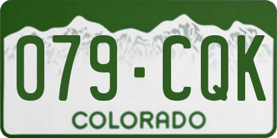 CO license plate 079CQK