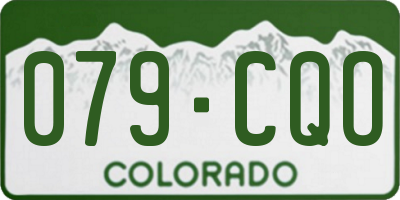 CO license plate 079CQO