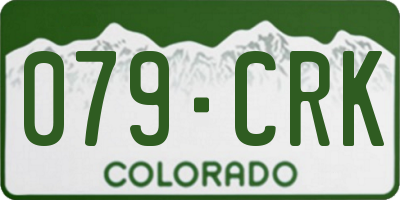 CO license plate 079CRK