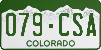 CO license plate 079CSA