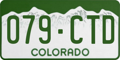 CO license plate 079CTD
