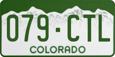 CO license plate 079CTL
