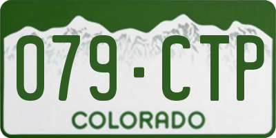 CO license plate 079CTP