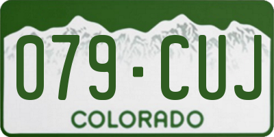 CO license plate 079CUJ