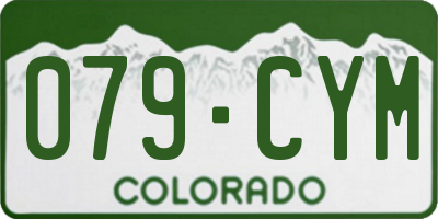CO license plate 079CYM