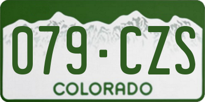 CO license plate 079CZS