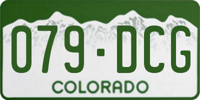 CO license plate 079DCG